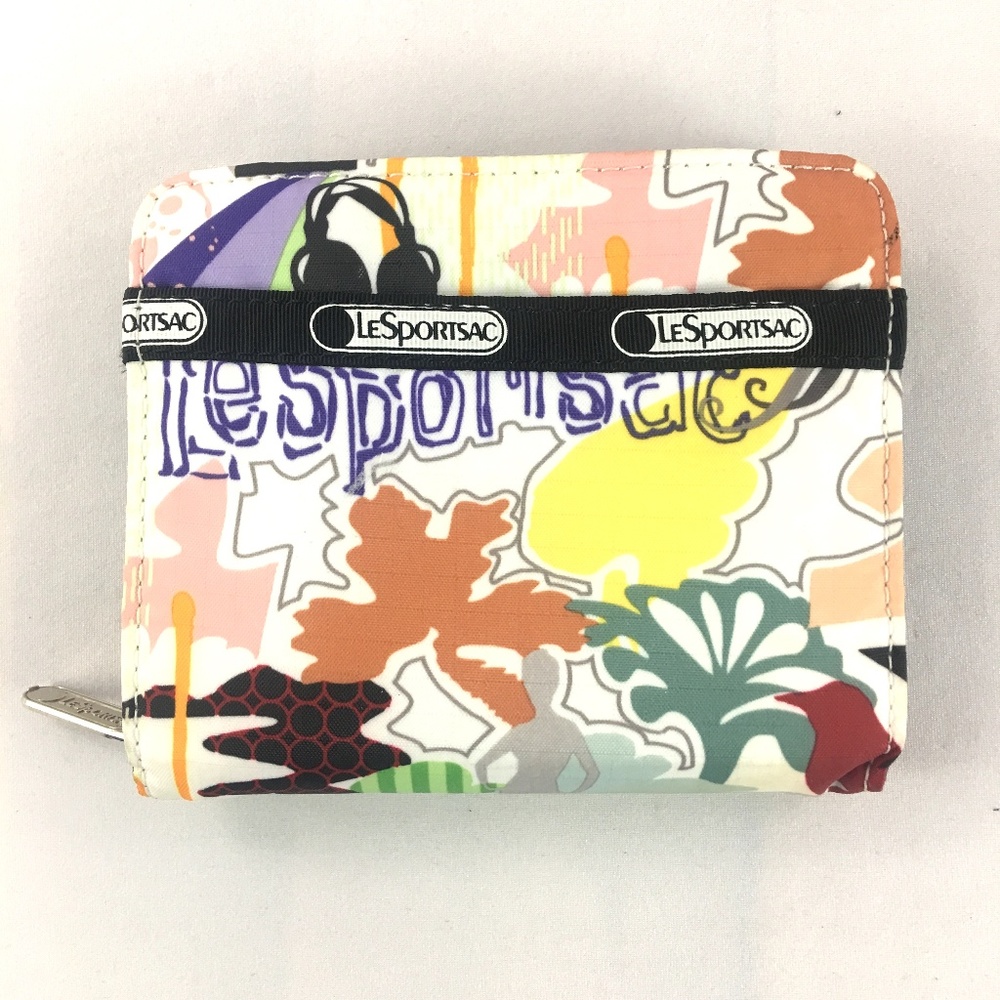 💎SOLD💎LESPORTSAC Floral Bi-Fold Zip Wallet - Picture 1 of 4